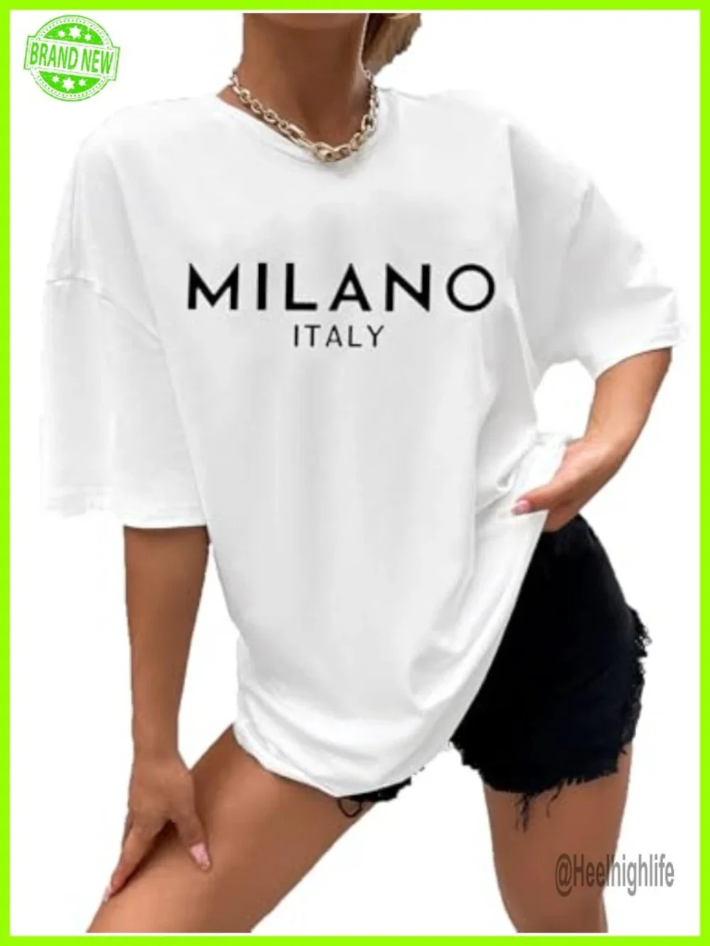 Oversized Graphic Tee Crewneck Short Sleeve Casual Summer T-Shirt